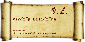 Virág Liliána névjegykártya
