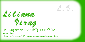 liliana virag business card